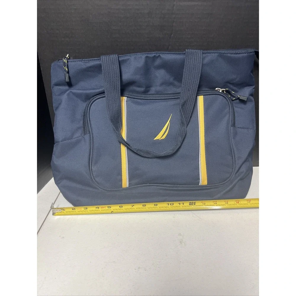 Nautica Large Canvas Tote ‎ Navy Blue 18